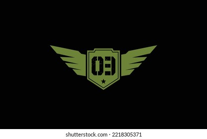 THREE Number army for team identity. Military template vector illustration for your brand.
