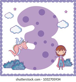 Three number cartoon