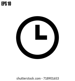 Three Oclock , Black Thick Line Clock Icon (3 O'clock)