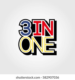 Three in one business promotion vector labels