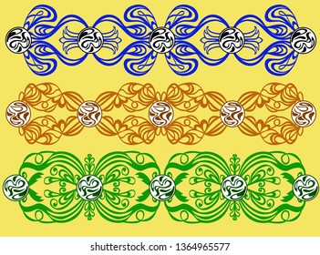 three openwork patterns