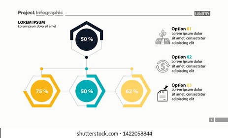 Three options for business process chart template. Business data. Graph, chart, design. Creative concept for infographic, report. Can be used for topics like economics, analysis, statistics