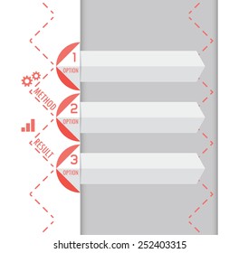 Three options design element. EPS10.