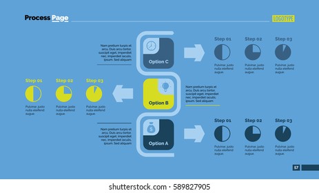 Three Options Flowchart Slide Template