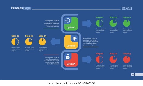 Three Options Flowchart Slide Template
