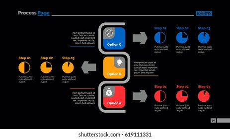 Three Options Flowchart Slide Template