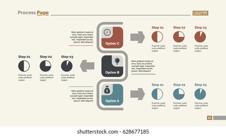 Three Options Flowchart Slide Template