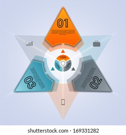 Three options infographic