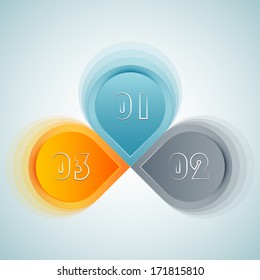 Three options infographic