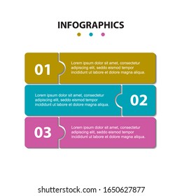 Plantilla de diseño de infografías de tres opciones, escala de tiempo vectorial
