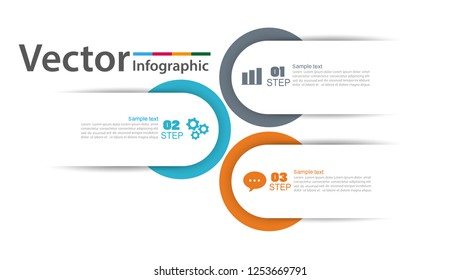 Three Options Plan Slide Template. Business concept with options. For content, diagram, flowchart,steps, parts,timeline infographics, workflow layout,chart,illustration. Vector eps 10