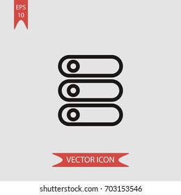 Three options vector icon illustration symbol