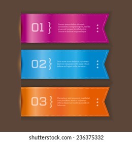 Three Options - Vector Ribbon Banner.