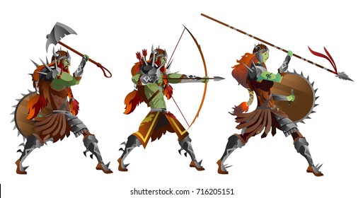 three orc warriors