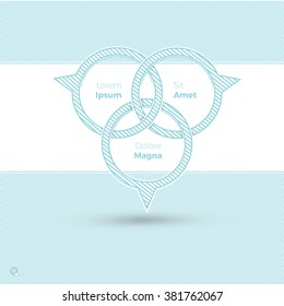 Three Origami Pins Concept for Your Layout Template 