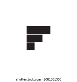 three outline letters r and F simple symbol logo vector