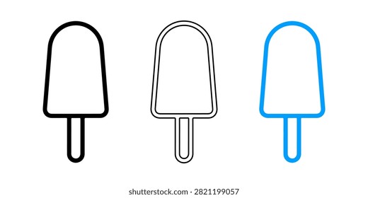 Three outlined Ushaped icons with straight legs varying in line thickness displayed side by side isolated on transparent background without any background elements visible