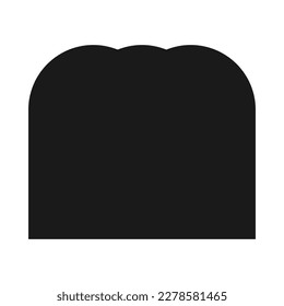 Icono de forma de silueta de arcos superpuestos. Un arreglo de símbolos arcos. Aislado sobre un fondo blanco.