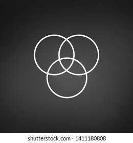 Three overlapping circles infographic. Template for diagram, graph, presentation and chart. Business concept with three options, parts, steps or processes. Vector illustration.