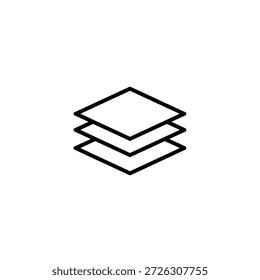 Three overlapping diamond shapes representing layers or planes. Minimalist design for interface and software concept. - Powered by Shutterstock - Get 15% off with code: PIKWIZARD15