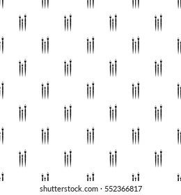 Three paint brushes pattern. Simple illustration of three paint brushes vector pattern for web