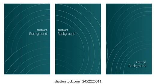 Three panels with blue and green concentric circles.