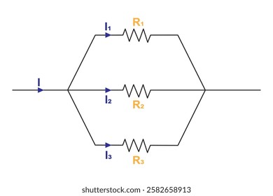 three parallel resistors in series