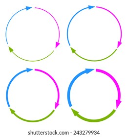 Three Part Arrow Circles