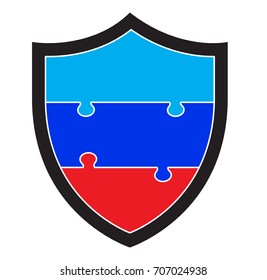 Three Part Puzzle Shield