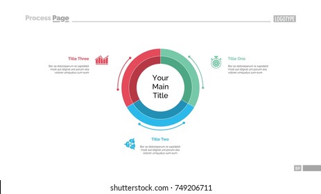 Three Parts Of Pie Chart Slide Template
