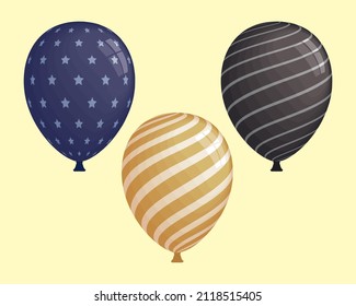 globos de grupos de invitación de tres partes
