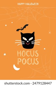 Three patern design Halloween illustration for packaging and book cover or flash card,