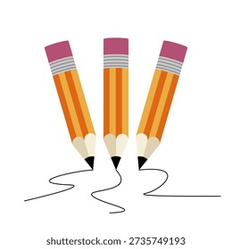 three pencils make a black line