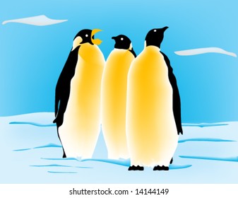 Three penguins.