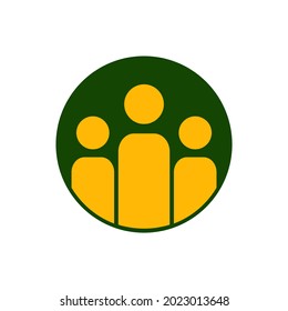 Three people concept. Very suitable in various business purposes also for icon, symbol, logo and many more.