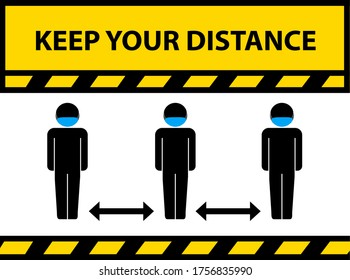 Three people icon Keep your distance