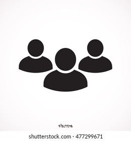 three people icon. Vector