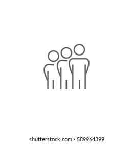 Three people icon vector