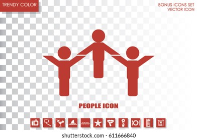 three people icon vector