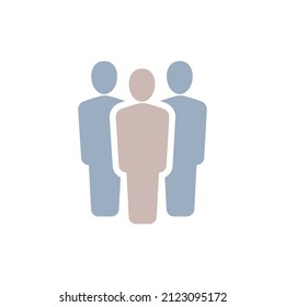 Three People Iconvector Silhouette Illustration Stock Vector (Royalty ...