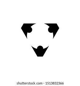 Three People logo. Team Work Symbol. Vector Eps 10.