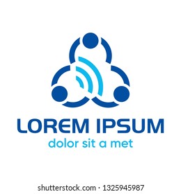 three people with signal network logo