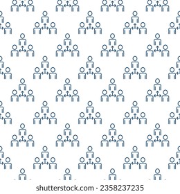 Three People vector Sociology concept thin line seamless pattern