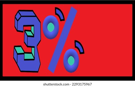 three percent used in commercial discount.