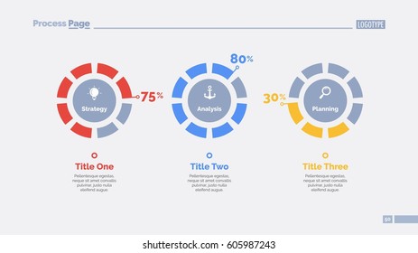 Three Percentage Circles Slide Template