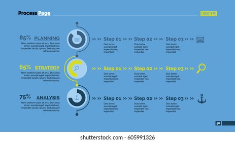 Three Percentage Circles Slide Template