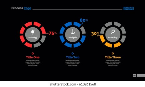 Three Percentage Circles Slide Template