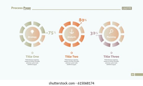 Three Percentage Circles Slide Template