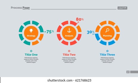 Three Percentage Circles Slide Template