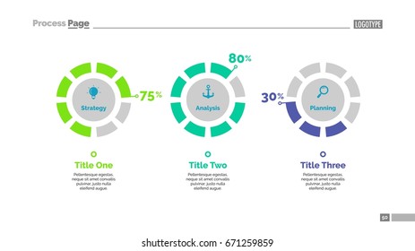 Three Percentage Circles Slide Template